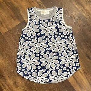 JOA floral lace tank womens‎ size medium blue white gray sleeveless lightweight